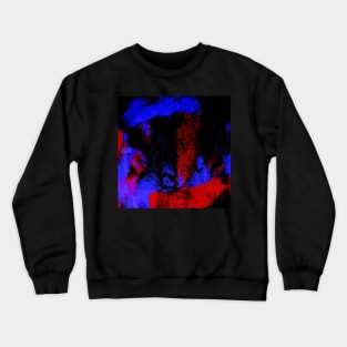 Do not look back | Red, blue and black abstract Crewneck Sweatshirt